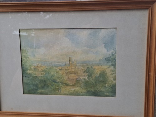 Durham cathedral watercolour - cathedral,