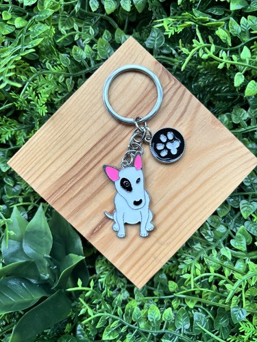 Bull terrier dog keyring - bull,