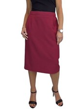 Women's Fully Lined Pencil Skirt Below Knee Elasticated Side Waist 10-24