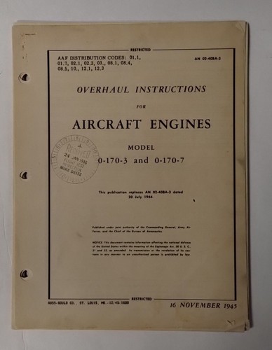 Continental models 170 7 - continental, 0-170-3-7