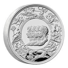2024 UK 2oz Silver Proof Coin The Waterloo Medal Allied Leaders Ltd Ed 2950