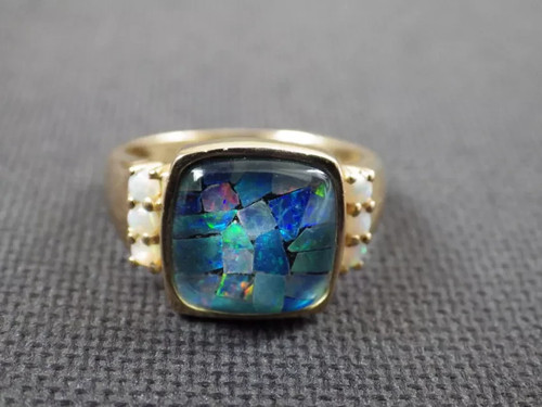 9ct gold hallmarked mosaic