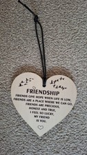 Friendship Keepsake Decorative Hanging Ornament Heart Shaped