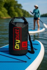 Drybutt Waterproof 2L Litre Dry Bag Paddleboard Kayak Wild Camping BLACK Drybag