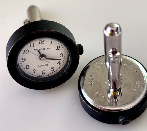 Tateossian cufflinks black - tateossian, cufflinks: