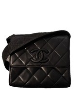 Authentic CHANEL Black Quilted Flap Bag