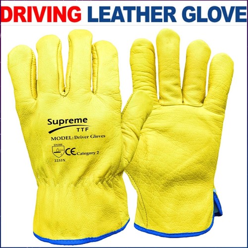 Yellow leather gardening - leather,