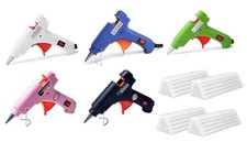 Hot Melt Mini Glue Gun Electric with 50  Adhesive Glue Sticks Hobby Craft DIY UK