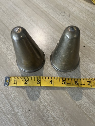 Pair vintage brass fuse - brass, cap
