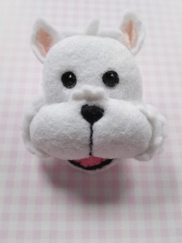 Die cut felt kit - white, westie