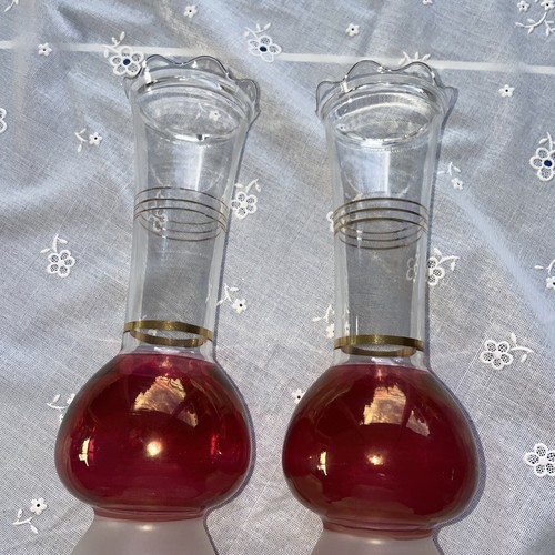 Vintage glass vases set 2 - of,