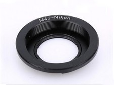 M42 focus to infinity lens adaptor to fit Nikon F mount camera body - UK SELLER