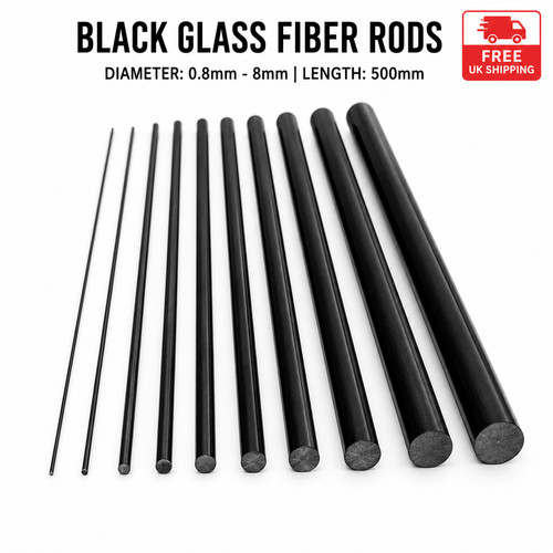 10pcs black fiberglass rod - 10pcs,