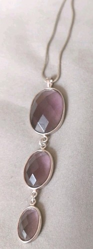Amythest and sterling silver - sterling,
