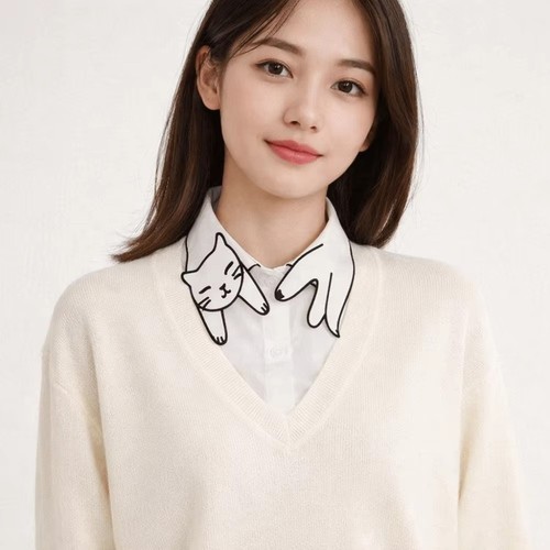 Cotton fabric detachable false - cotton,