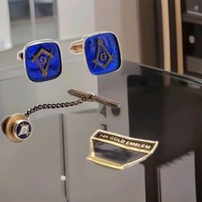 Vintage Blue Enamel Masonic