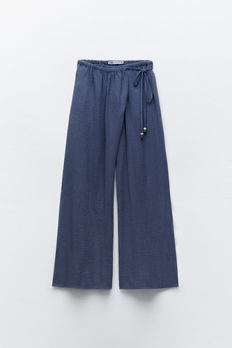 Zara grey blue wide leg - zara,