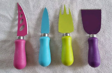 4 x Multicoloured Cheese Knives - approx length 13-16cm