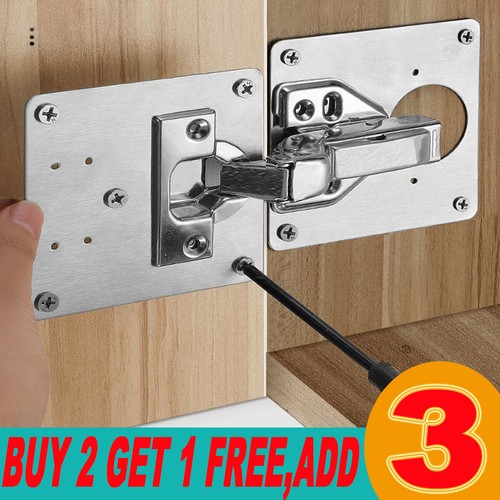 Cabinet hinge repair plate - cabinet,