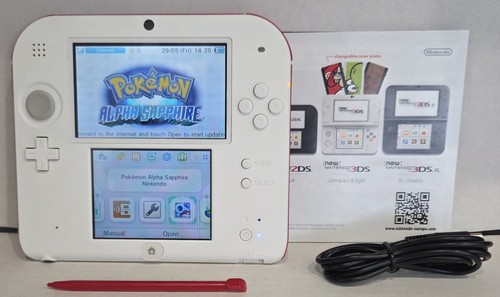 Nintendo 2ds red white console - 2ds,