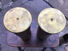 WW1 Embossed Shell Cases (x2) Dated 1917 ,matching Pair