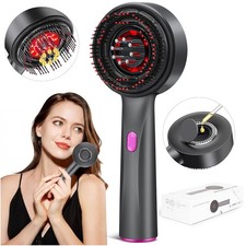 Electric Advanced Scalp Massager Comb Hair Oil Applicator Brush Red Light-Growth