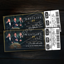 Westlife Mock Ticket Live At The Royal Albert Hall | Personalised Gift Reveal
