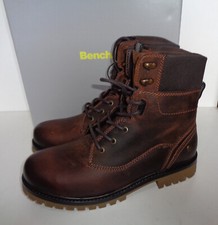 BENCH Mens Brown Leather Boots