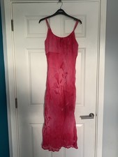 Amaranto Women's Floral Strappy Dress Size 14 Pink MIDI Dress Summer Dress