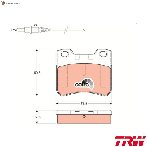Brake pad set disc - brake,