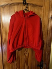 Primark Red Cropped Hoodie
