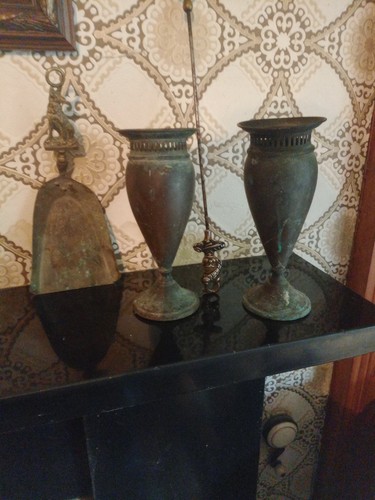 Antique brass hearth - brass,