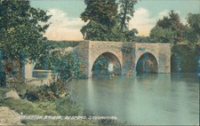 Bedford Staverton Bridge Devonshire 1910 postmark Misch & co Camera Graphs 66812