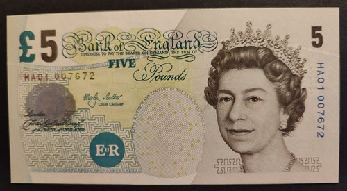 Bank england note 2002 - of,