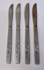 ONEIDA ONEIDACRAFT 4 STAINLESS STEEL 21cm CAPISTRANO ROSE DINNER KNIVES CUTLERY