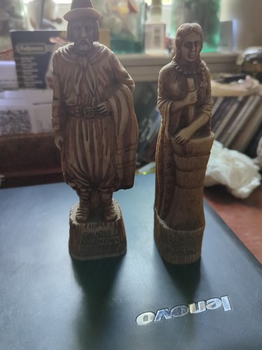 Two pottery statues - pottery,