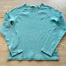 Tommy Hilfiger Womens Jumper XL Aqua Blue Long Sleeve Round Neck Fashion Ladies