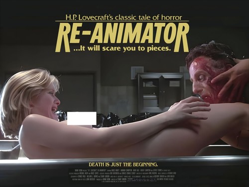 Animator 1985 quad poster - re-animator,
