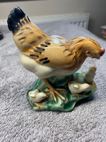 Ceramic mother hen figure - ceramic,