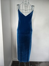 Zara Blue Velvet Spaghetti