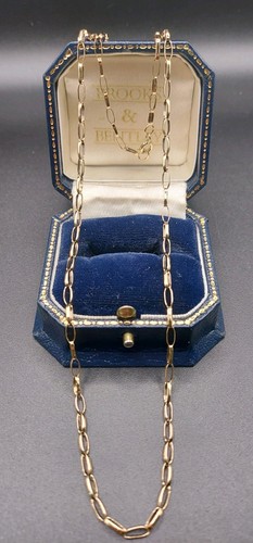 Vintage 9ct gold inch - 24, oval