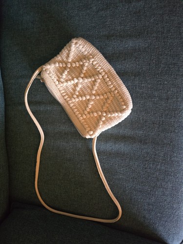 Cream macrami style handbag - cream,