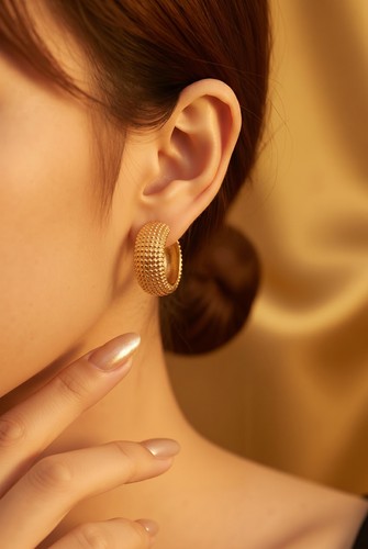 Chunky gold hoop earrings - chunky,