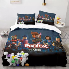 Kids Robloxs Bedding Set Character Game Quilt Duvet Cover Single Double Size 