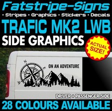 to fit RENAULT TRAFIC LWB COMPASS MOUNTAINS GRAPHICS STICKERS CAMPERVAN DAY VAN