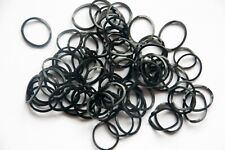 50 Black Beard Bands Grooming Clear Hair Elastics Bobbles Care Plaiting Facial