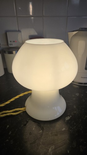 Vintage opaque glass - , mushroom