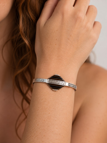 Tuareg ebony wood bracelet - tuareg,