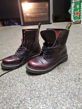 Marke NIIH Burgundy Leather Bouncing Soles Boots Unisex - Size 5