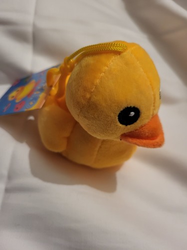 Mini yellow duck plush - duck, toy